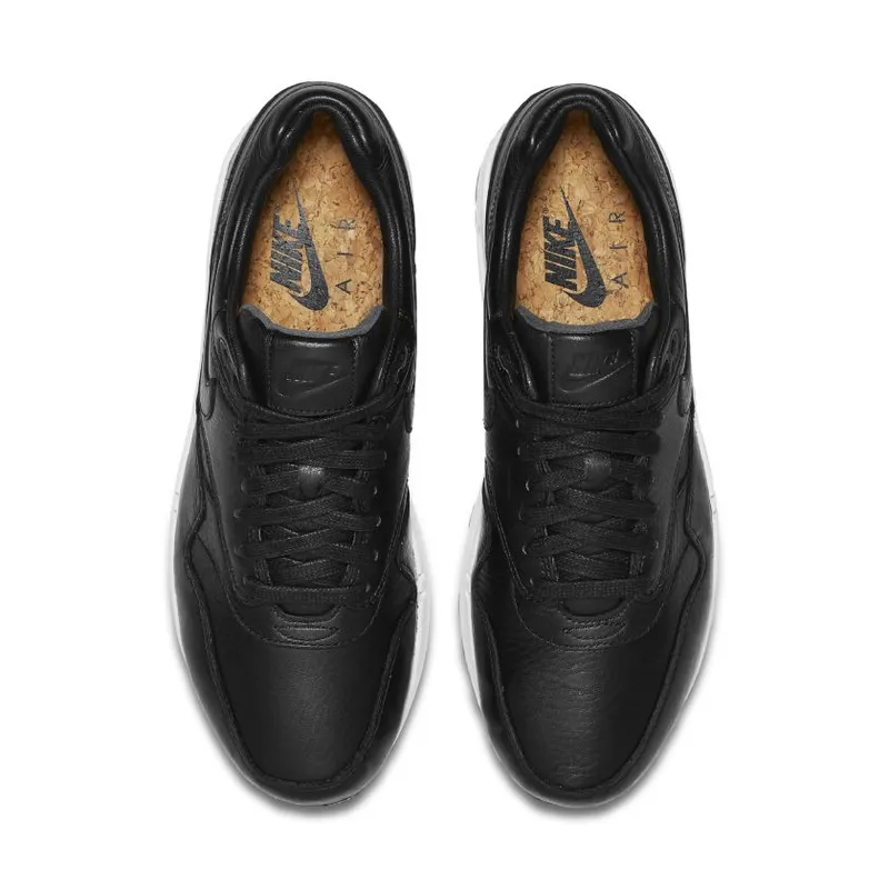 Nike Air Max 1 Pinnacle Black Leather Black/Black-Black-White (859554-001)