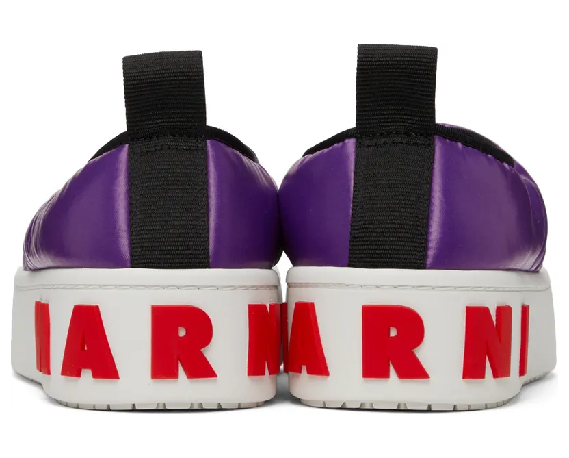 Marni Puffed Nylon Slip-On Low “Purple” (SNZW011103 P4345) (4)