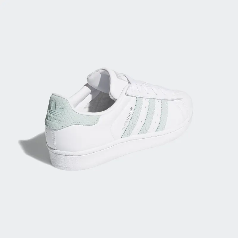 adidas Superstar White Ash Green (W) (B41509)