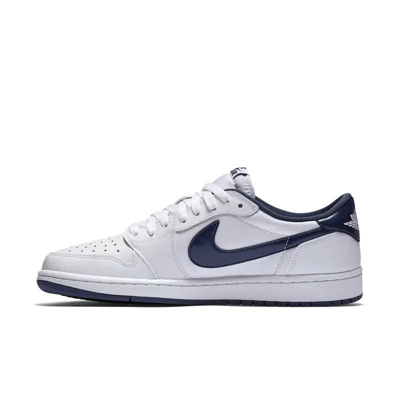 Jordan 1 Retro Low Metallic Blue White/Midnight Navy (705329-106)