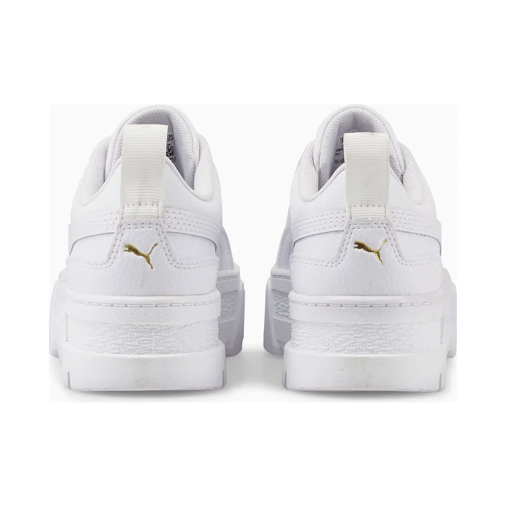 PUMA Mayze Leather Youth White/Gold (384527-01)