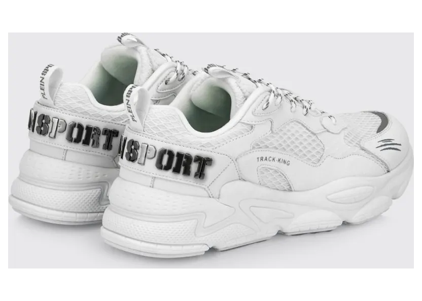 Plein Sport Track-King Leather And Mesh Sneakers White (FAESUSC0800STE003N01) (2)