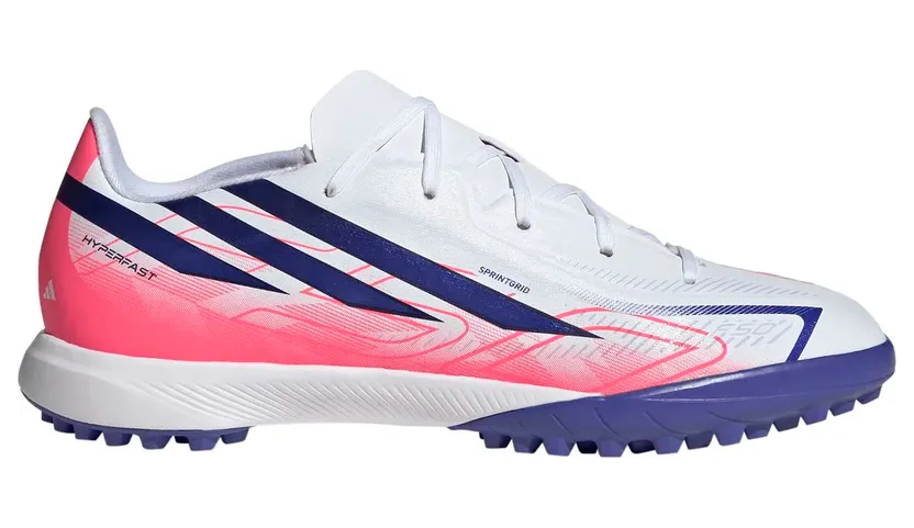 Adidas F50 Hyperfast League TF Kinder Multinockenschuhe, weiß, Größe 38 ⅔ (KK1321)