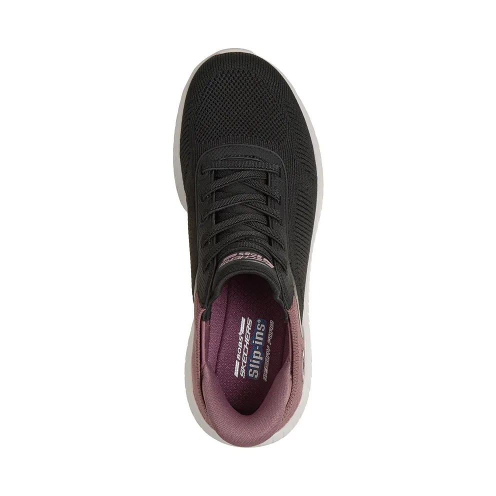 Skechers Slip-ins: BOBS Sport Squad Chaos Sneaker Black/Mauve