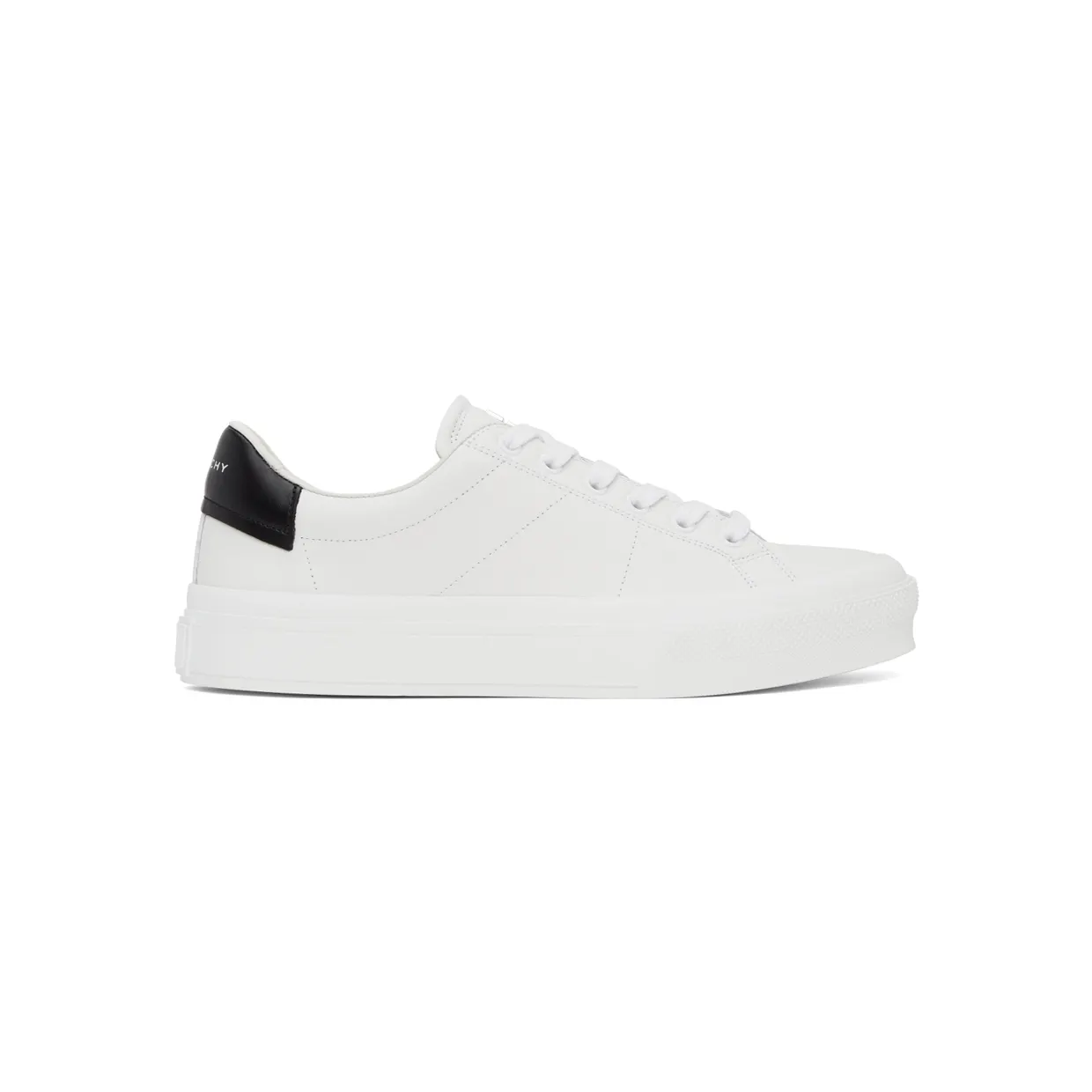 Givenchy White & Navy City Sneakers (BH005VH118)