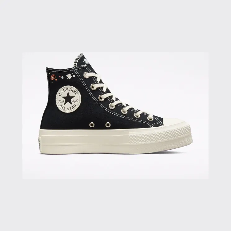 Converse Chuck Taylor All Star Lift Platform Embroidered Floral Black/multi/egret (A01592C)