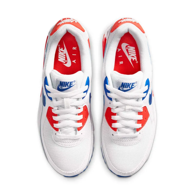 Nike Air Max 90 Ultramarine 2020 (W) White/Flash Crimson-Racer Blue (CT1039-100)