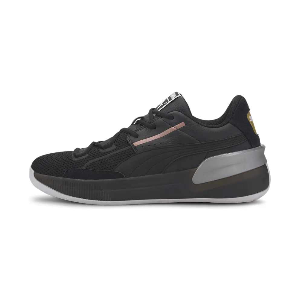 Puma Clyde Hardwood Metallic Basketballschuhe Schwarz/Silber (194044-01)