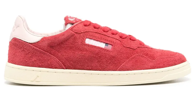 Autry Medalist suède low-top “Red” (FLLMUL03)