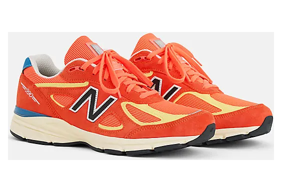 New Balance 990v4 – “Urgent Red / Maize / Afterglow” (U99076B)