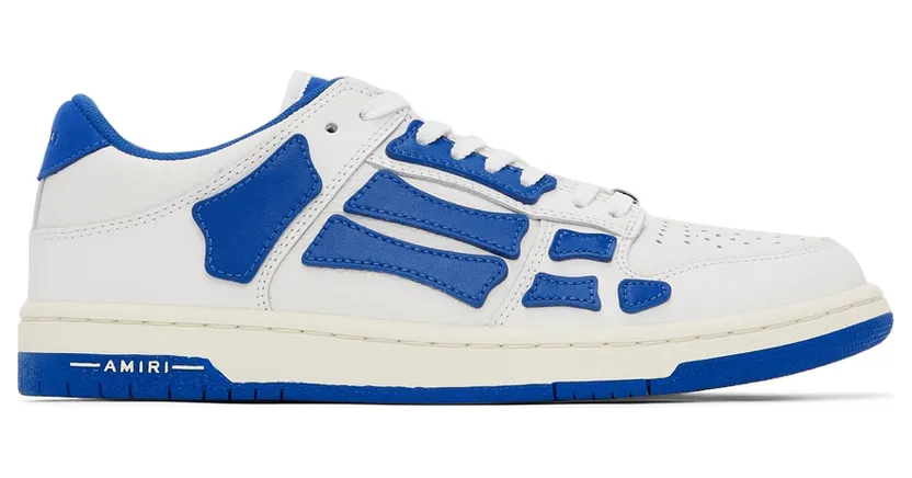 AMIRI White & Blue Skel Top Low Sneakers (PS22MFS003-123)