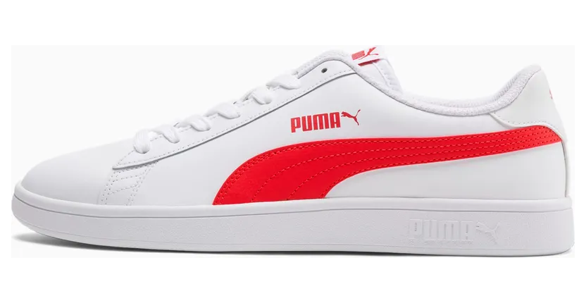 Puma Smash v2 L Weiß/Grau/Rot (365215-09)
