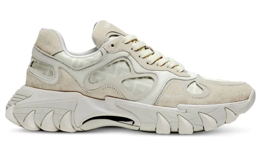 Balmain B-East sneakers met monogram – Beige (BN1VI714TNBC)