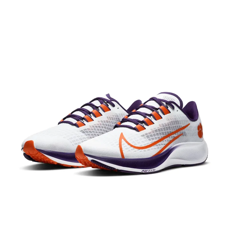 Nike Air Zoom Pegasus 37 Clemson White/Pure Platinum-New Orchid-University Orange (CZ5378-100)