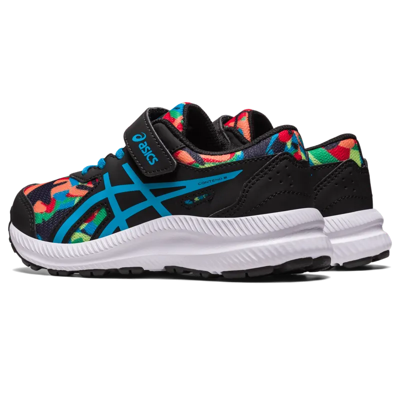 Asics CONTEND 8 PS PRINT Black/Island Blue (1014A293.003)