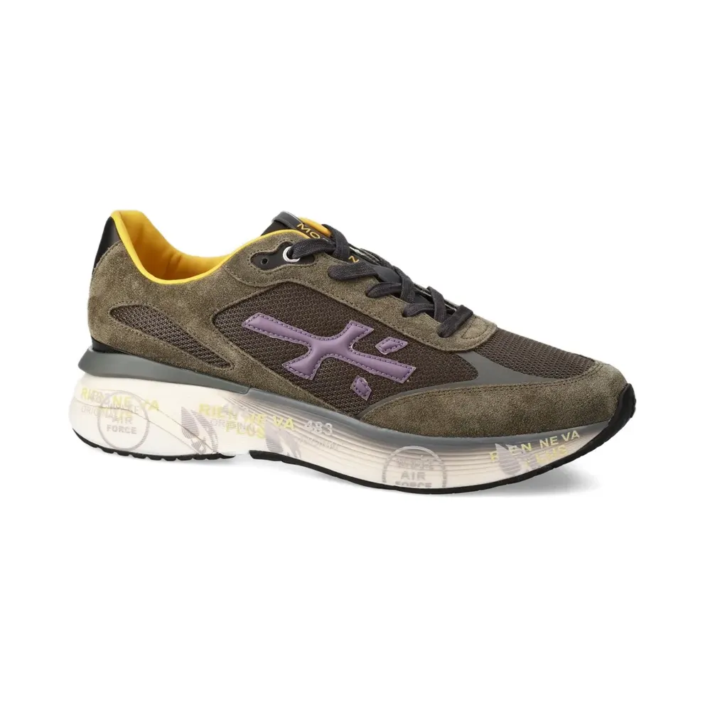 Premiata Moerun 7771 with plateauzool and logo – Green