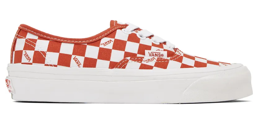Vans Orange & White OG Authentic LX Sneakers (VN0A5FBD0HL1)