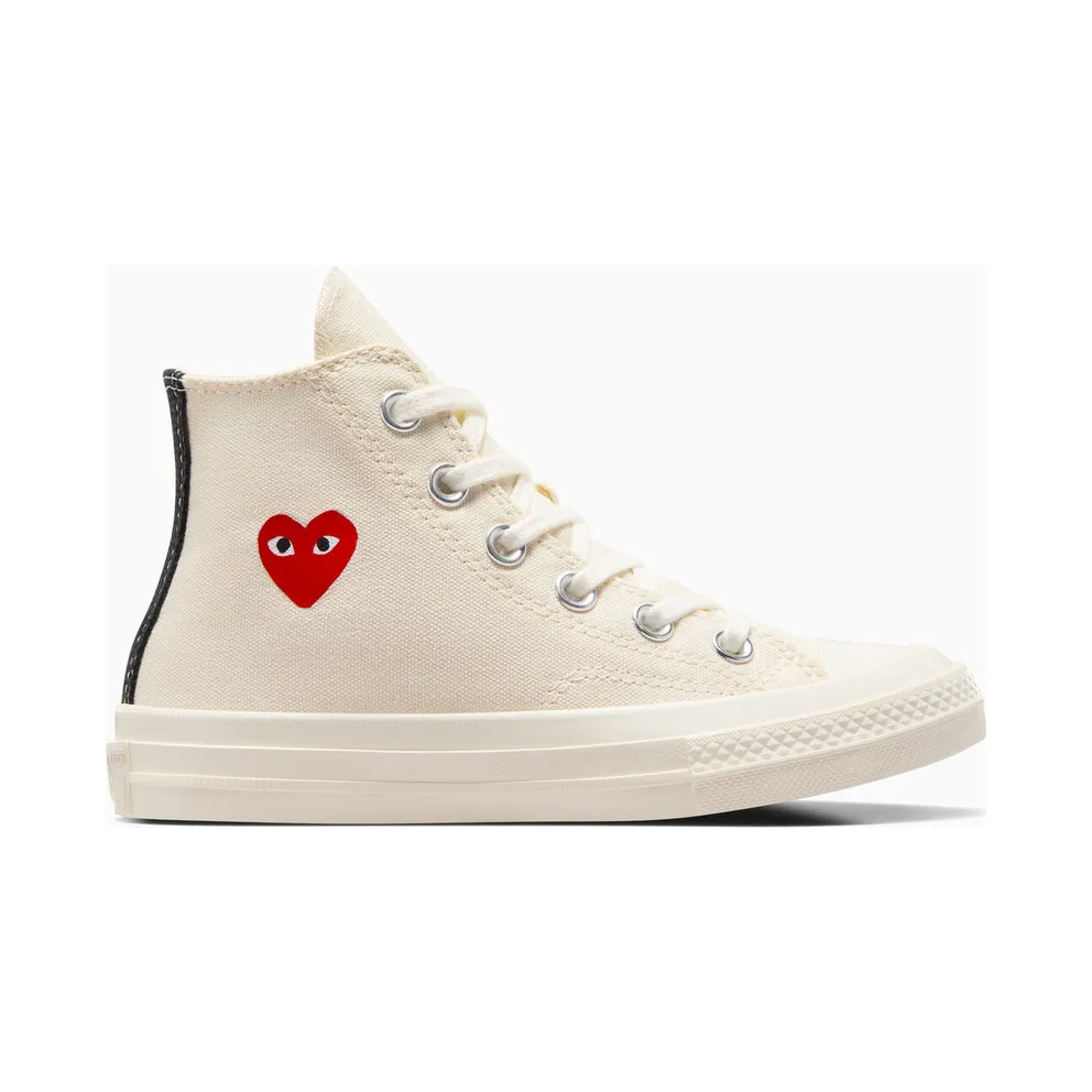 Converse Converse x PLAY Comme des Garçons Single Heart Chuck 70 White Black/ Red (A08803C)