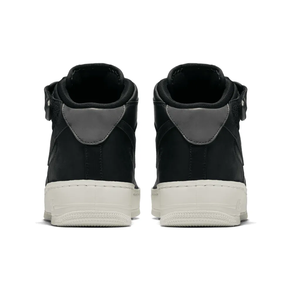 Nike Air Force 1 Mid Black Sail (Lab) Black/Black-Black-Sail (905619-001)