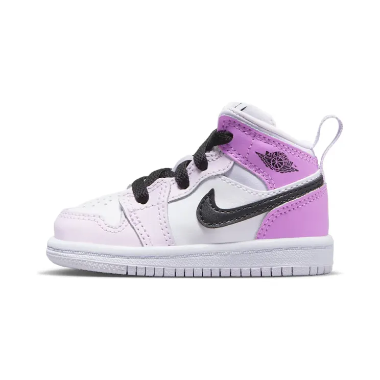 Jordan 1 Mid “Barely Grape / White / Rush Fuchsia / Black” (DQ8425-501)