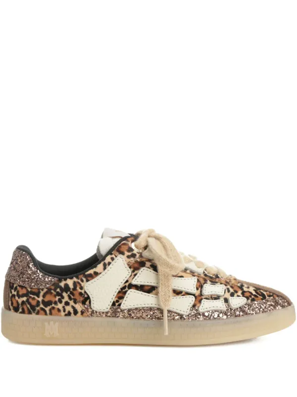 AMIRI Pacific Bones mit Leo-Print – Brown (AWSNSN1024)