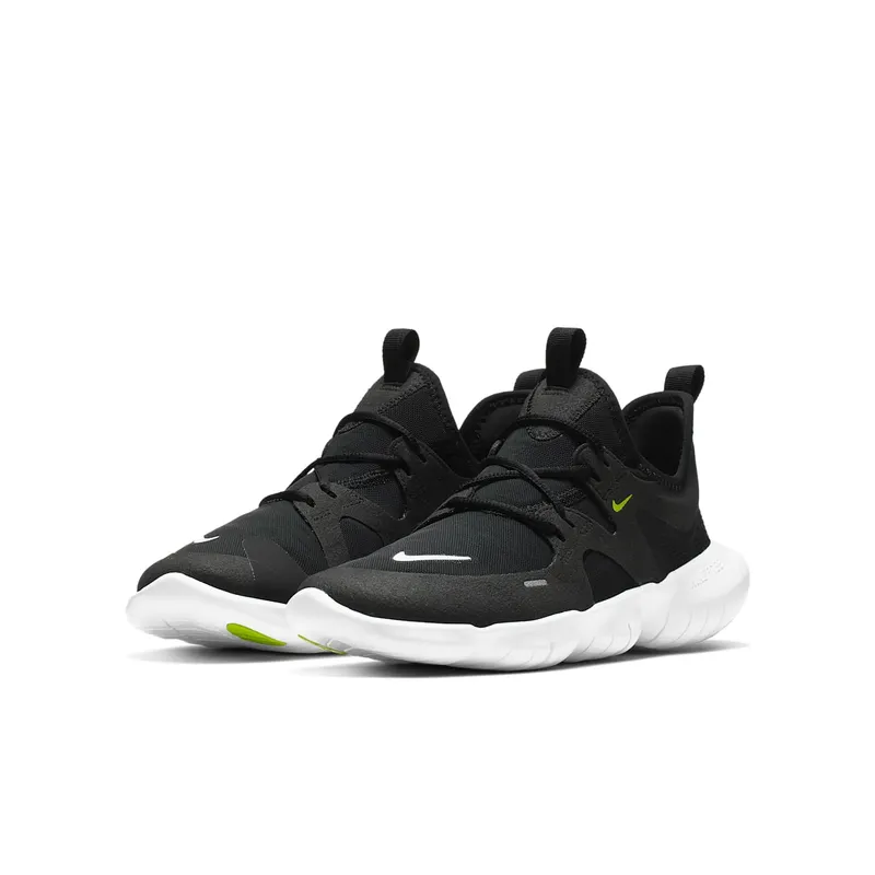 Nike Free RN 5.0 Black Volt White (GS) Black/Anthracite-Volt-White (AR4143-001)