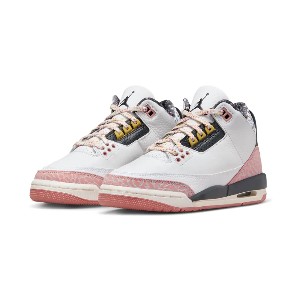 Air Jordan 3 GS “White/Red Stardust” (441140-100)