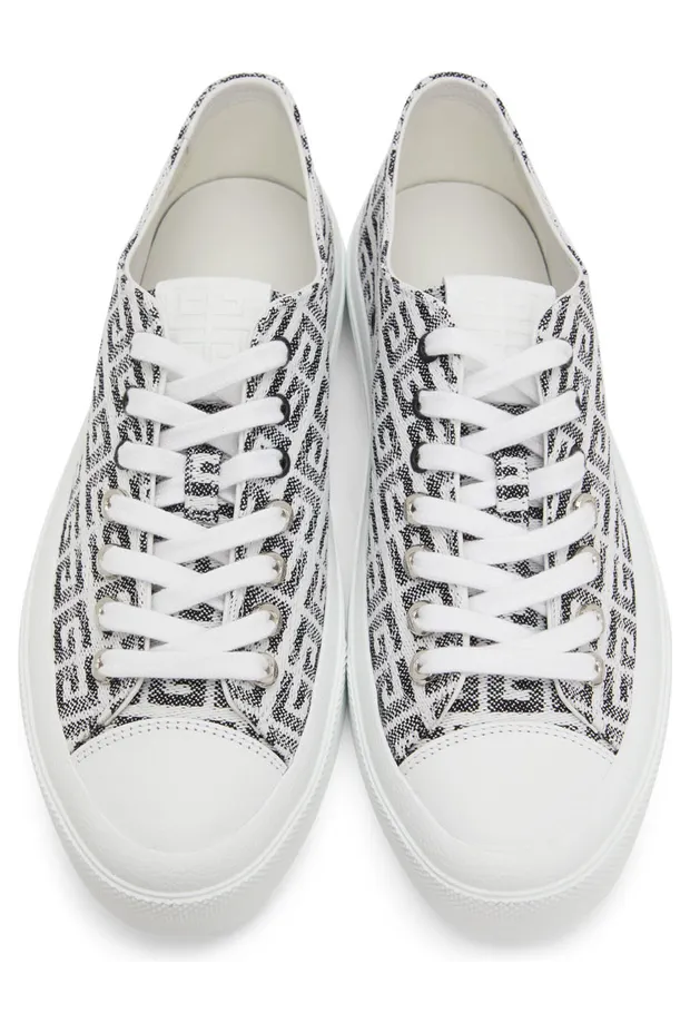 Givenchy White & Black City Low Sneakers (BE001NE10N004) (5)