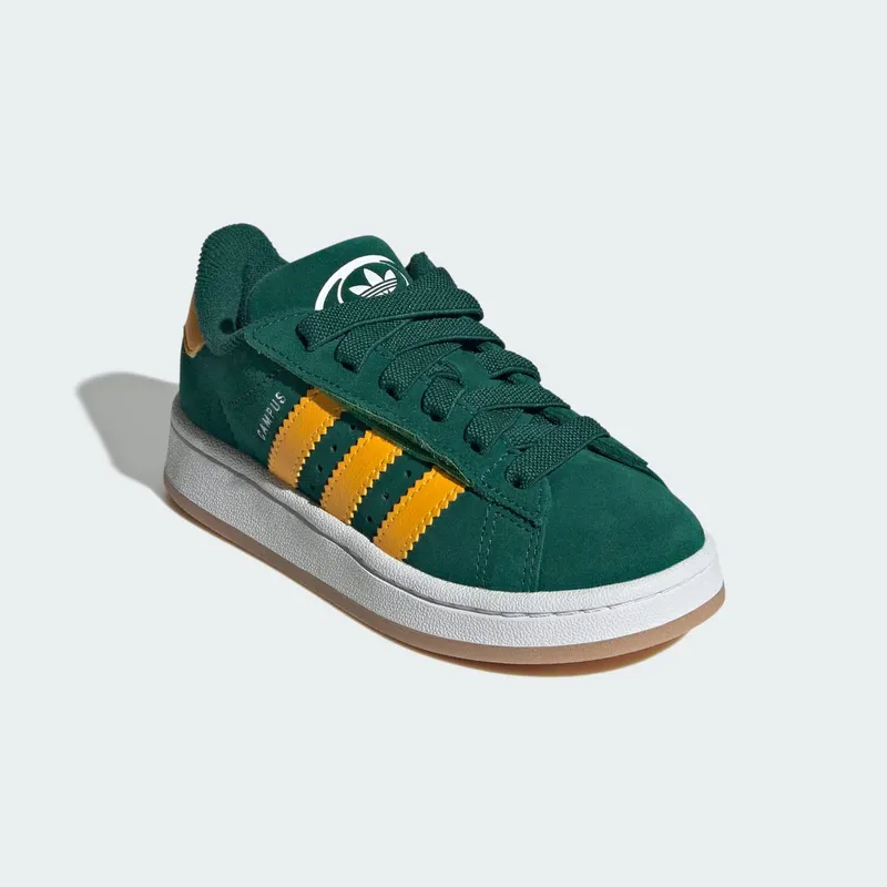 Adidas Campus 00s Comfort Closure Elastic Lace Kids Collegiate Green / Crew Yellow / Cloud White (JR7421)