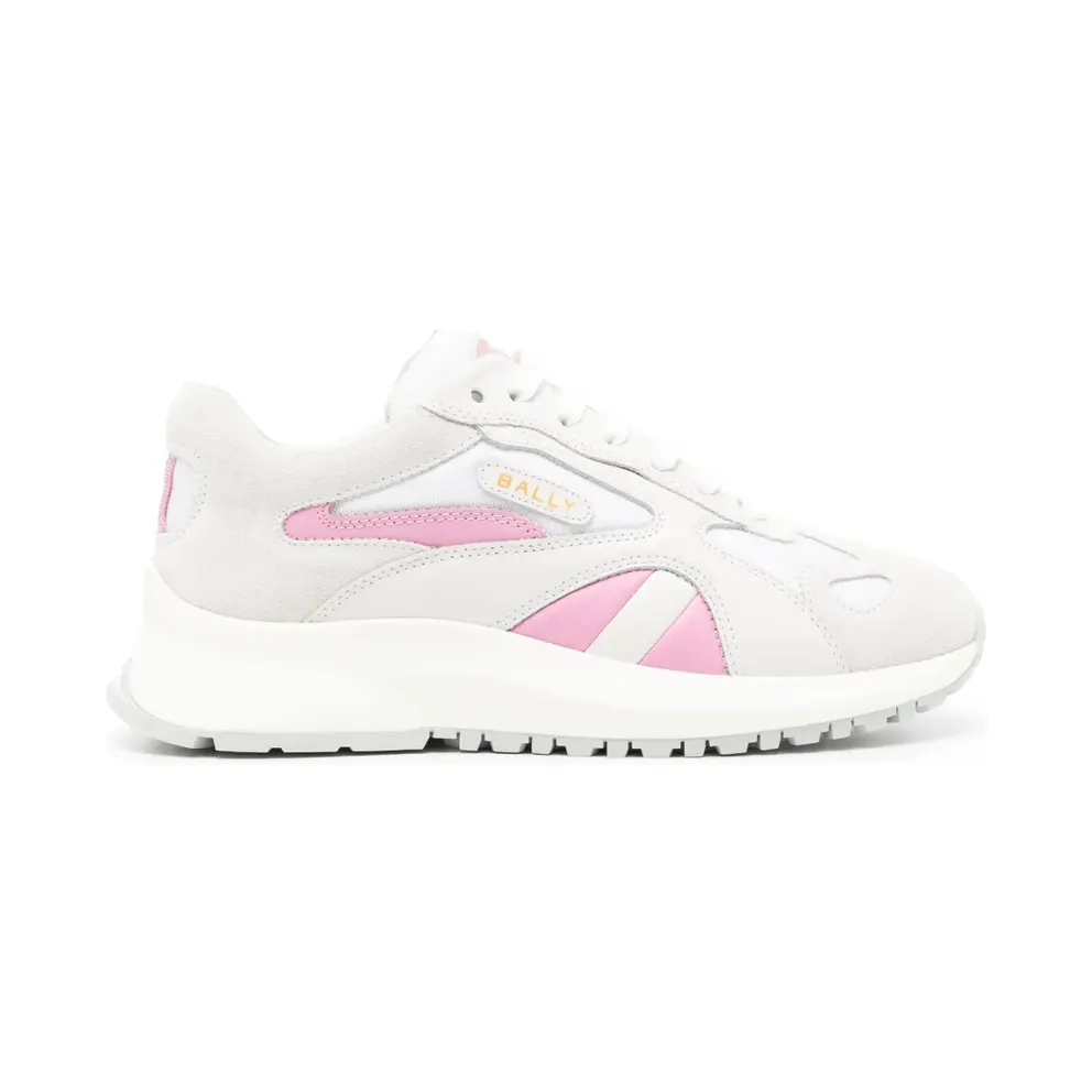 Bally Leren with contrasterend vlak – White (WK008ITE027)