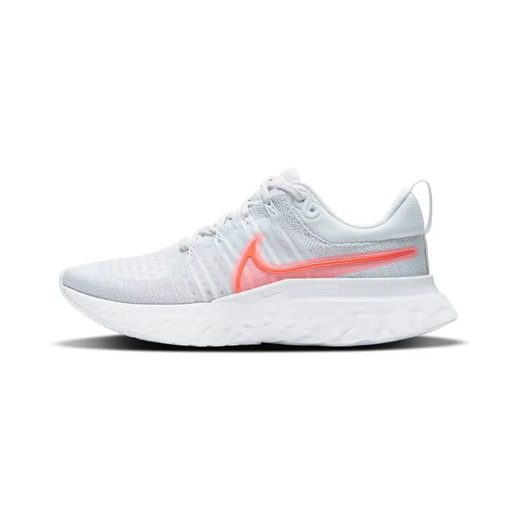 Nike REACT INFINITY RUN FK 2 “Pure Platinum / Sunset Pulse / Football Grey / Bright Crimson” (CT2423-004)