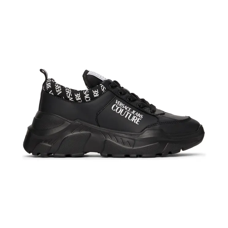 Versace Jeans Couture Black Speedtrack Logo Sneakers (E71YA3SC1 EZP020)