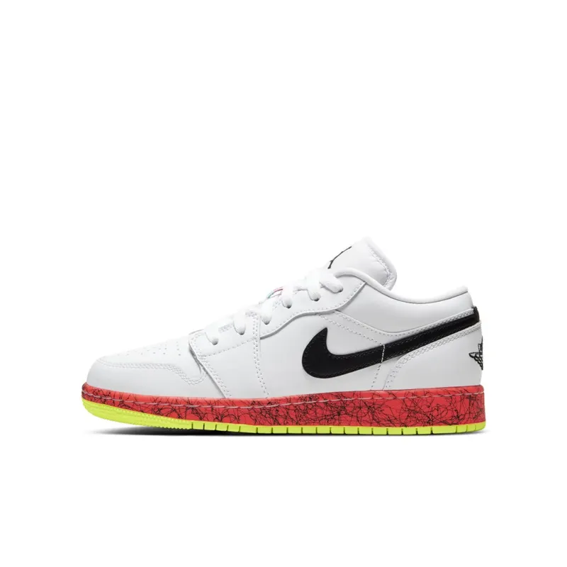 Jordan 1 Low Multi-Color Midsoles White (GS) White/Black-Multi-Color (CV9548-100)