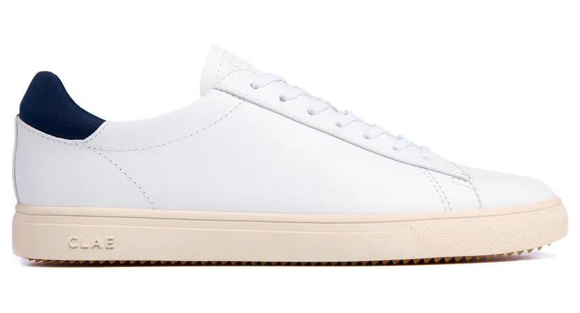 Clae Bradley Essentials White Leather Navy (CLA01297-WHL)