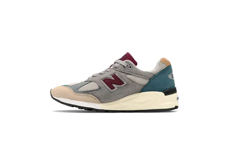 New Balance 990v2 Grey Green Maroon (M990CP2)