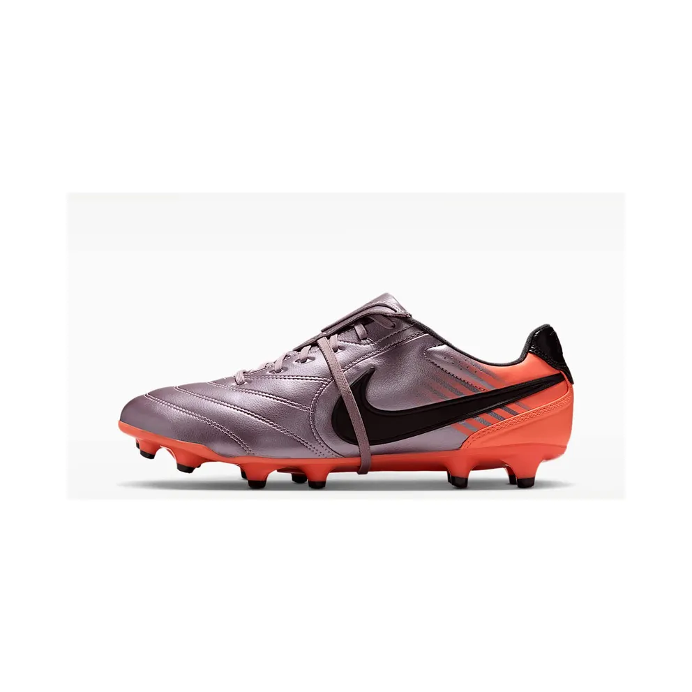 Nike Tiempo Ligera Pro Artificial-Grass Low-Top “Bleached Lilac / Total Orange / Black” (IO4401-500)