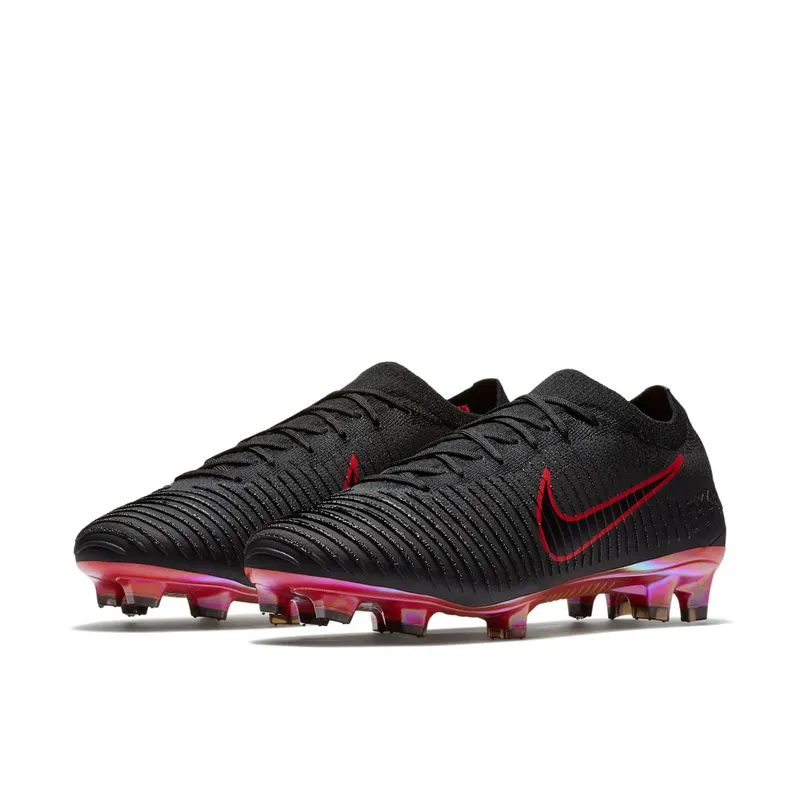 Nike Mercurial Vapor Flyknit Ultra FG Black Red Black/Black-University Red (AH5516-006)