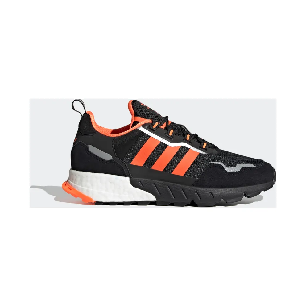 adidas ZX 1K Boost Schuh Core Black / Solar Orange / Silver Metallic (H00428)