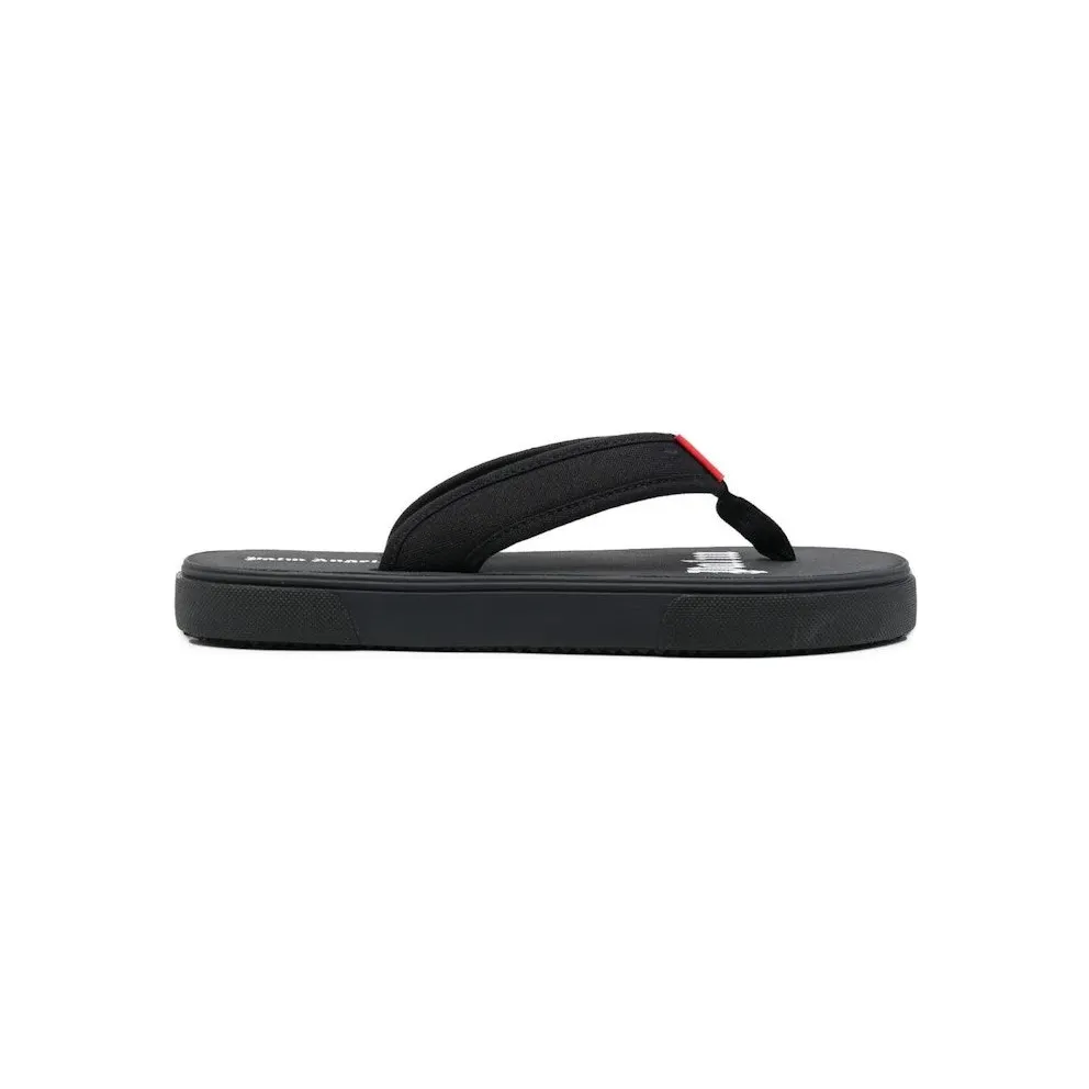 Palm Angels Logo Tag Flip Flops Black (PMIO001S23FAB0011001)