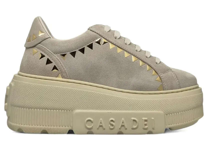 Casadei Nexus sneakers met plateauzool en studs – Beige (2X090A0701C2914)