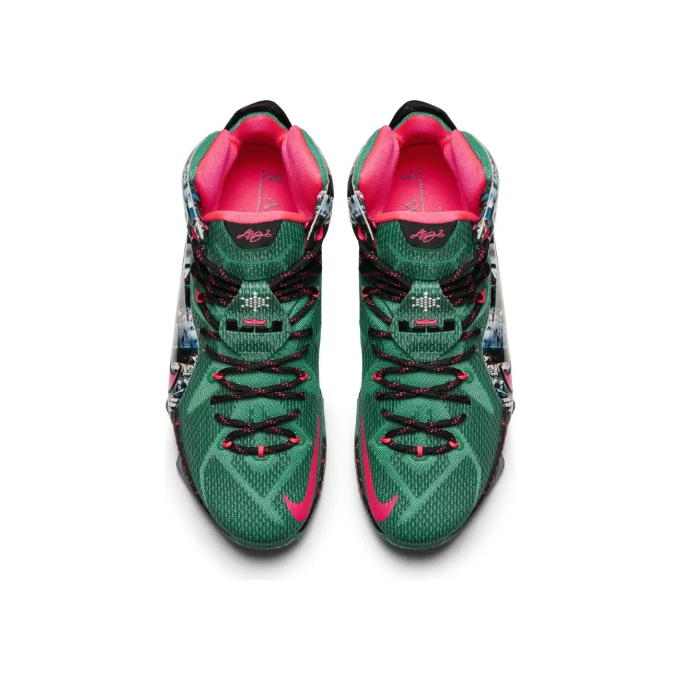 Nike LeBron 12 Akron Birch Emerald Green/Hyper Punch-Dark Emerald (707558-363)