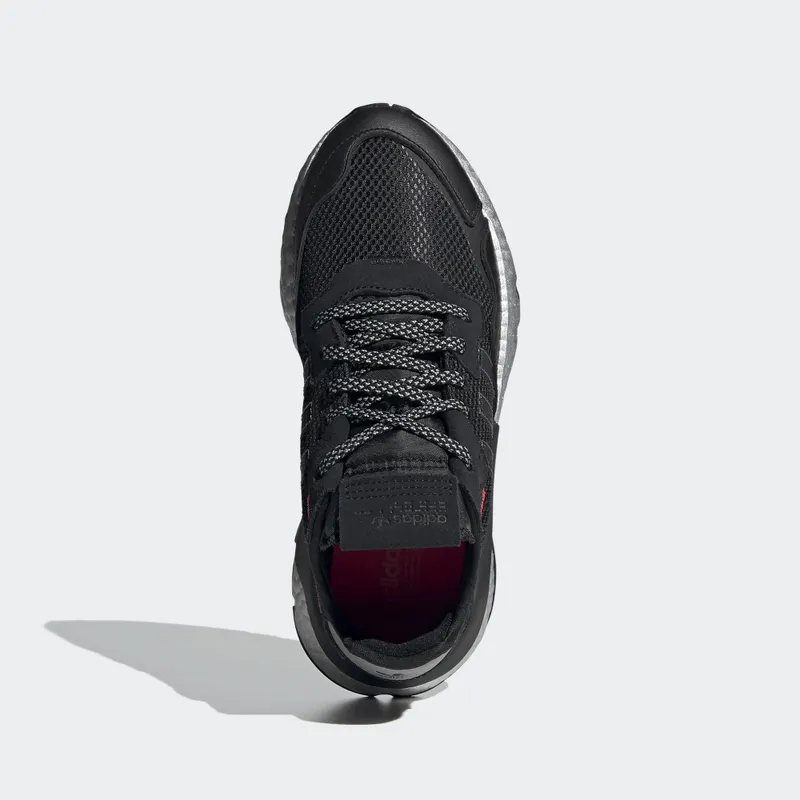 adidas Nite Jogger Core Black (W) Core Black/Shock Red/Silver Metallic (FV4137)