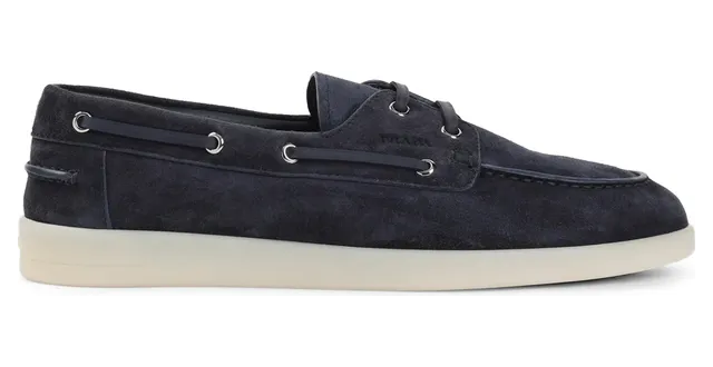 Prada Suede Boat “Blue” (2EG503 F G001 103 F0008)