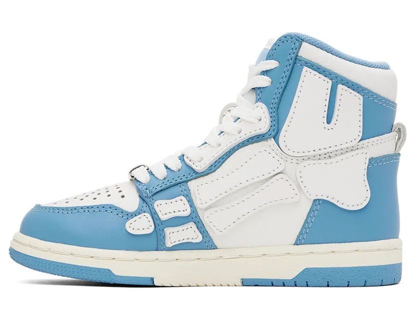 AMIRI Kids Blue & White Skel-Top Sneakers (PF22KFS002-855) (3)