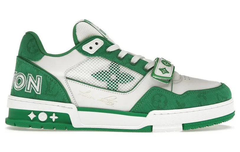Louis Vuitton Trainer Green Monogram Denim (1ABLY2)