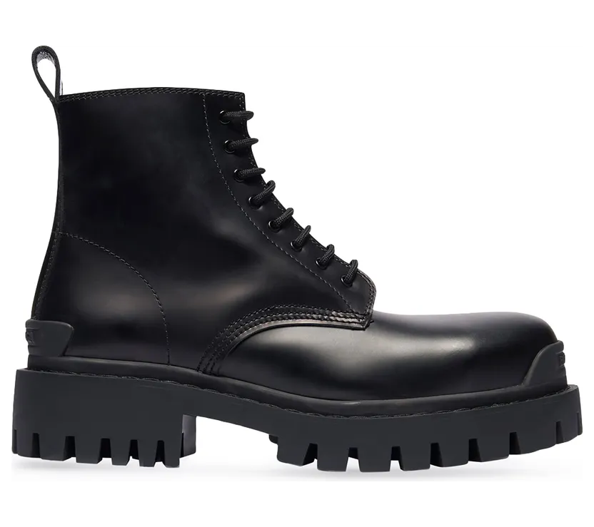 Balenciaga Strike 20mm Lace Up Boot Black (589338WA9601000)