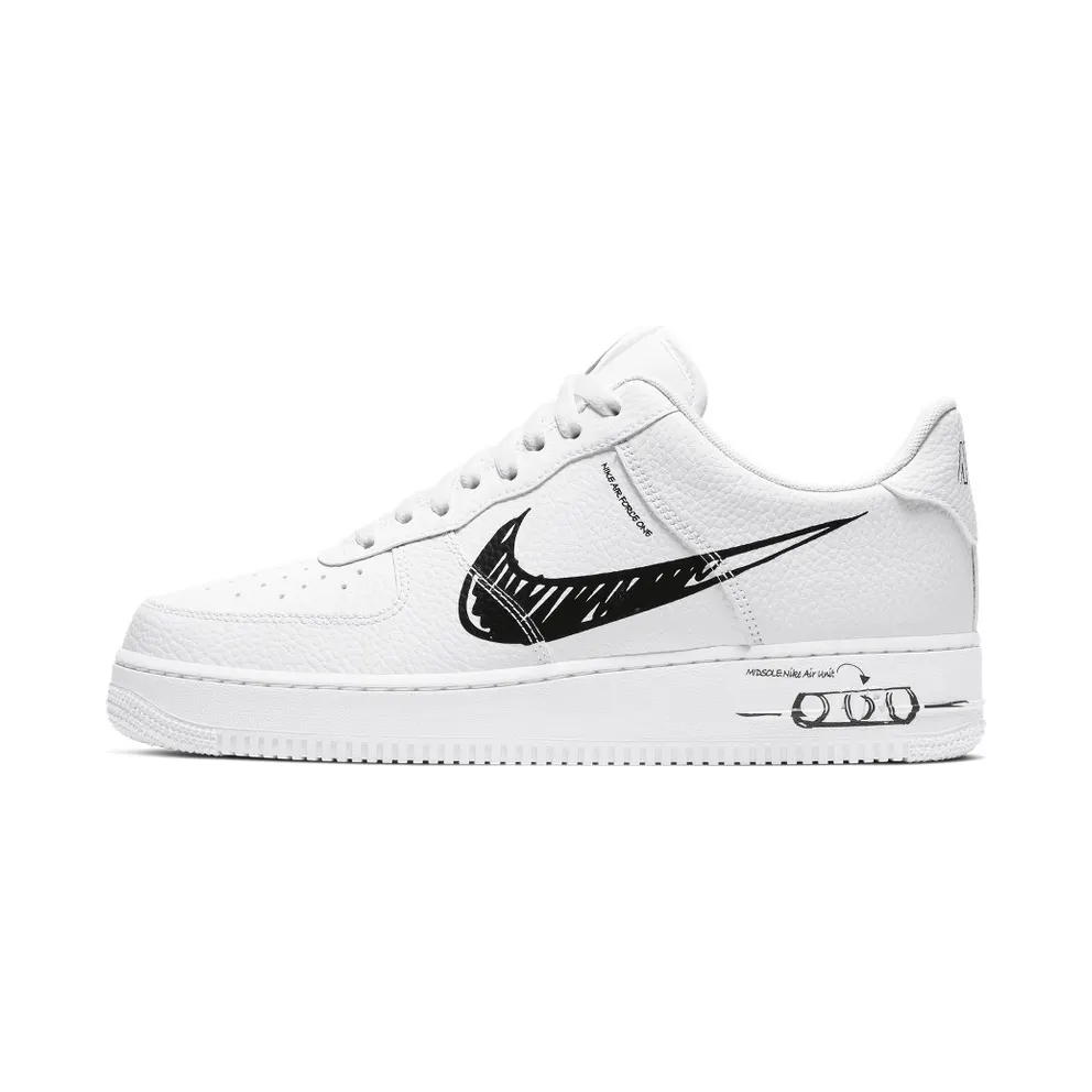 Nike Air Force AF 1 Low Sktech White Black (2020) (CW7581-101)
