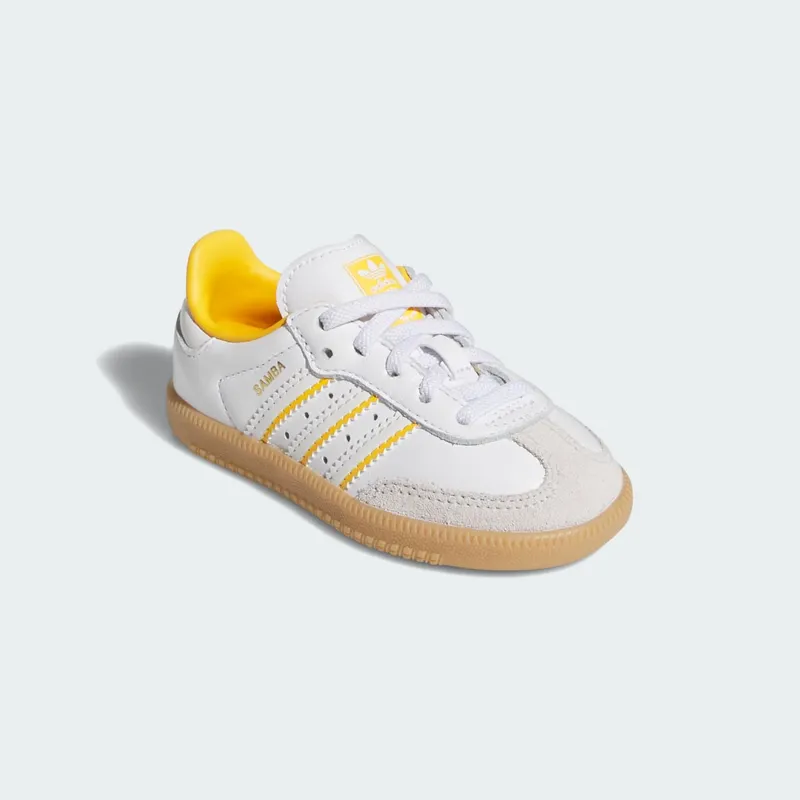 adidas Samba OG Crystal White Cloud White Crew Yellow (IH5642)