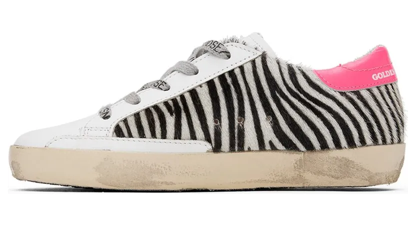 Golden Goose Kids White & Black Pony Hair Zebra Super Star Classic Sneakers (GYF00101.F002841.81615) (3)