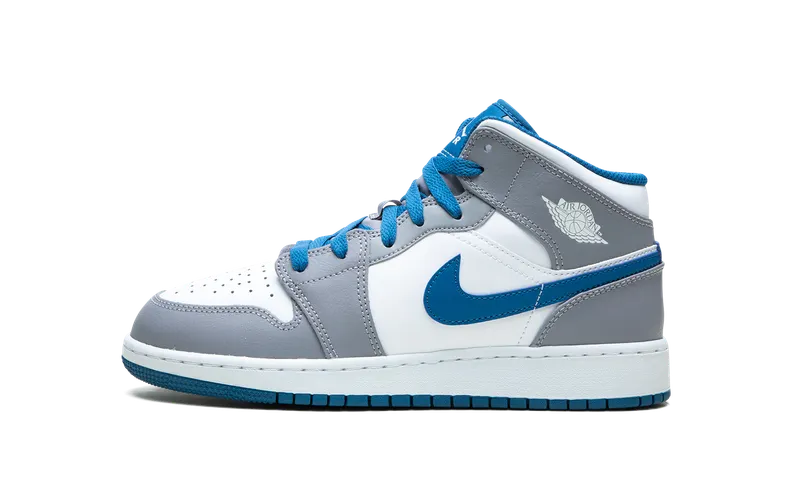 Air Jordan 1 Mid GS “Cement / True Blue” (DQ8423-014)